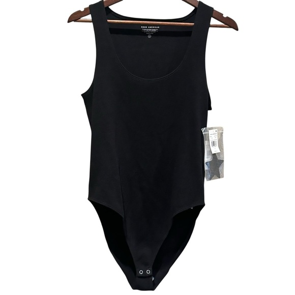 Good American Tops - Good American THE FEEL GOOD MICRO RIB COTTON BODYSUIT GB0224 Size 4 (XL] NEW